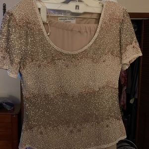 Formal Size 6 Beige Skirt and Top NWOT